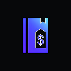 Book blue gradient vector icon