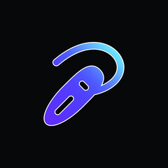 Bluetooth Headset blue gradient vector icon