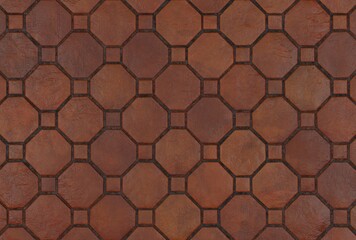 ancient vintage old texture of a tiled wall