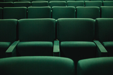 Green theater seats