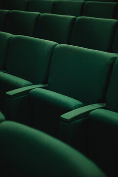 Green theater seats