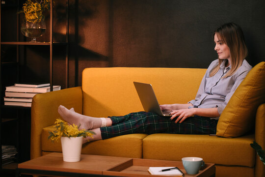 Young Woman Working From Home