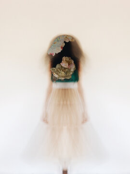 Woman in floral
