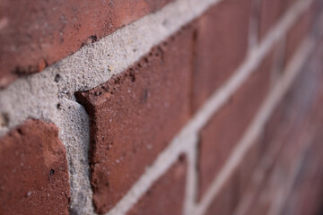 Red brick closeup background texture