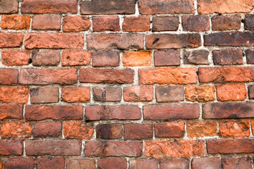 Fototapeta premium old vintage red brick wall background