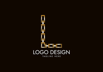 Initial Letter L Chain Logo Vector, Elegant Design