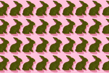 grass easter rabbits
