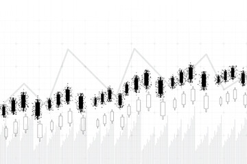 2d rendering Stock market online business concept. business Graph 