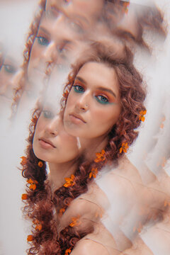 Bright make up beauty portrait