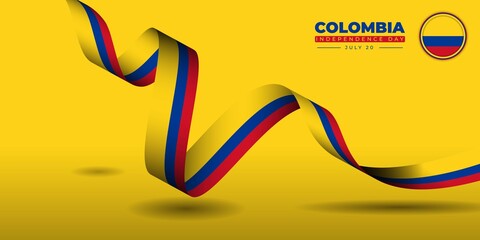 Colombia Independence Day background design. Abstract design for Colombia national day design.