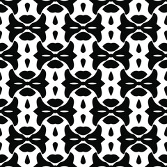 floral seamless pattern background.Geometric ornament for wallpapers and backgrounds. Black and white pattern. 