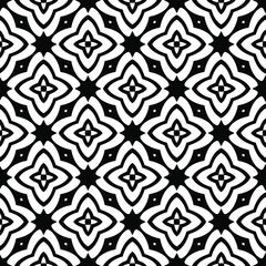 floral seamless pattern background.Geometric ornament for wallpapers and backgrounds. Black and white pattern. 