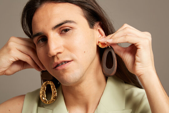 cute man studio portrait