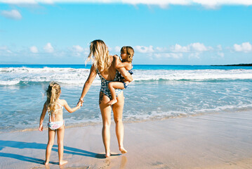 Motherhood at the beach