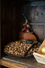 A beautiful display of shiitake mushrooms