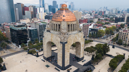 Mexico, Mexico City, Monument of Revolution, monumento a la revolucion, drone, dron, ciudad,...