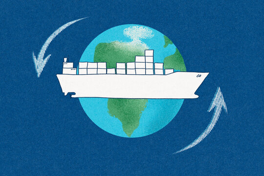 Global shipping concept.