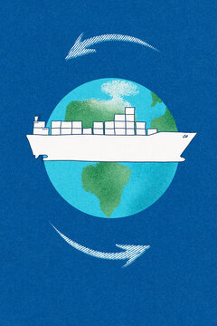 Global shipping concept.