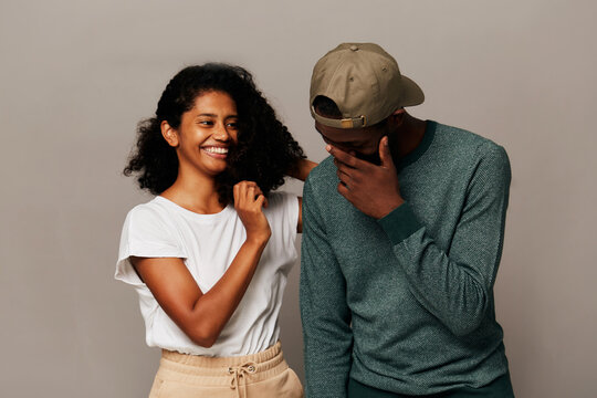 laughing friends portrait