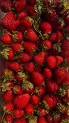strawberries in a market