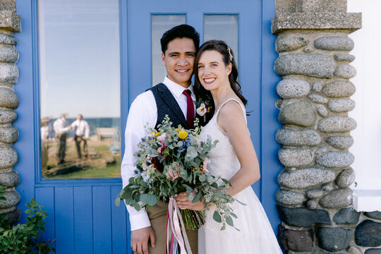 bride and groom portrait 