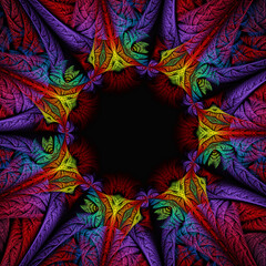 3d effect - abstract colorful fractal graphic 