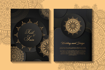 elegant premium wedding invitation card, luxury modern invitation card