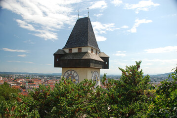 Watchtower on Schlossberg, landmark of Graz, Styria