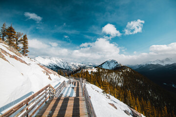 Amazing view from the top of Sulphur mountain at Banff, Canada © eranda