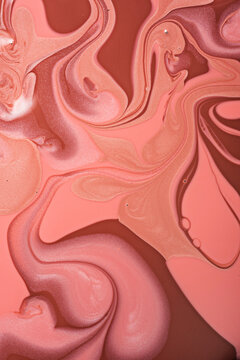 Peach Nail Polish Liquid Swirl