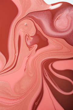 Peach Nail Polish Liquid Swirl