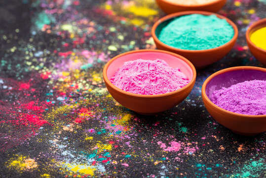 Gulal pigments for Holi festival of colours