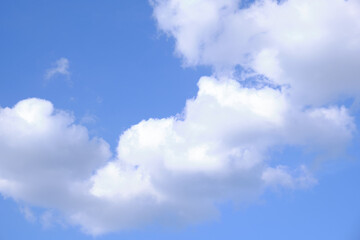Blue Sky and puffy clouds. Background From Clouds.