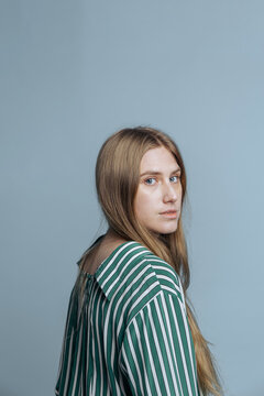 Portrait of a woman in green. 