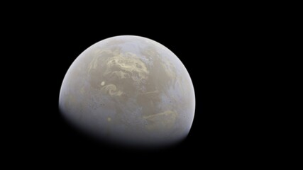 planet suitable for colonization, earth-like planet in far space, planets background 3d render