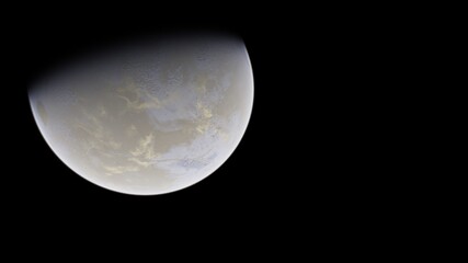 planet suitable for colonization, earth-like planet in far space, planets background 3d render