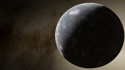planet suitable for colonization, earth-like planet in far space, planets background 3d render