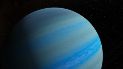 Fototapeta premium planet suitable for colonization, earth-like planet in far space, planets background 3d render