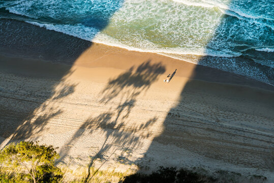 shadows on the beach
