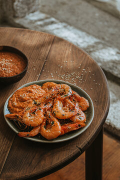 plate of fried shrimps