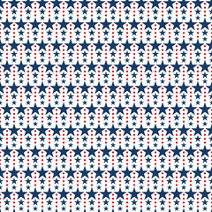 Stars and dots patriotic seamless pattern