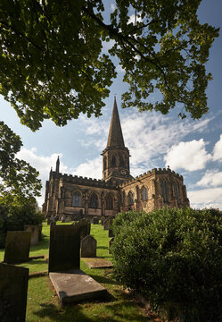 Bakewell Church and churchyard. Derbyshire, Peak District, UK