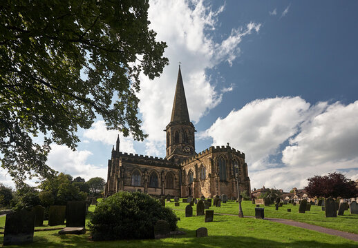 Bakewell Church and churchyard. Derbyshire, Peak District, UK