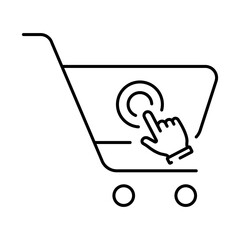 A simple icon for an online store or online shopping