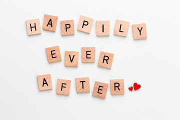 Wooden blocks in a pastel board with the text end heart.