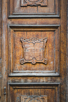Old Wooden Door with Decor