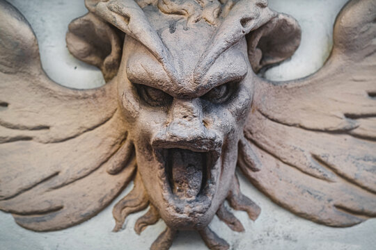 Monster Face Statue on Italian Palace