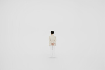 Full Length of woman in empty space