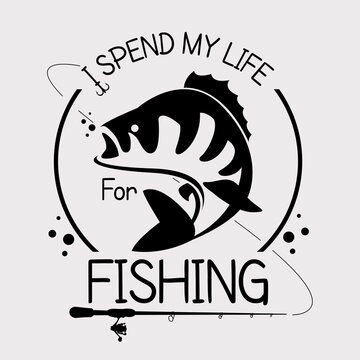 print on a T-shirt on the theme of fishing