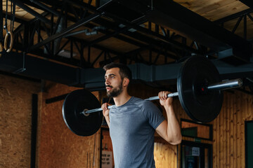 Man Exercising in Gym